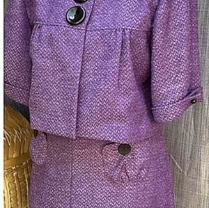 Retro  Purple Herringbone Suite